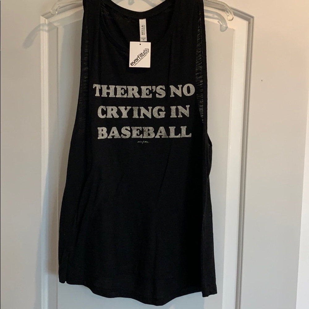 There’s no crying in baseball back and white tank